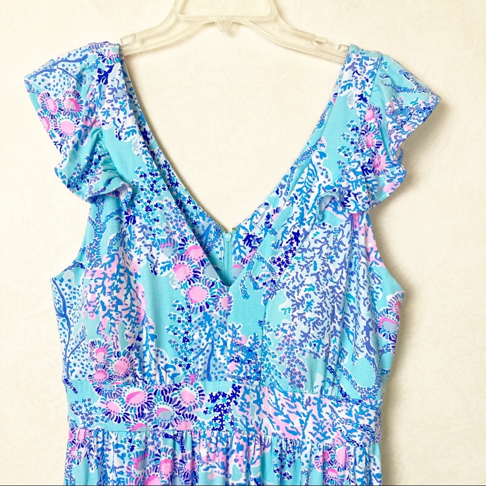 Lilly Pulitzer Blue and Pink Floral Maxi Dress - Picture 5 of 16